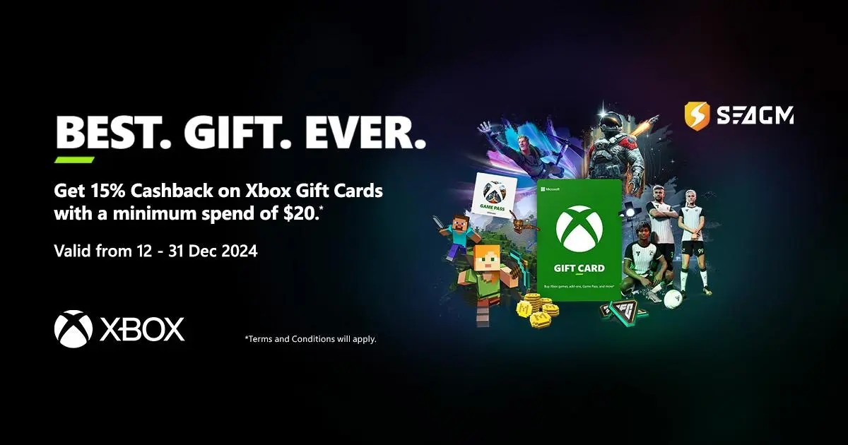 15% CASHBACK ON XBOX LIVE GIFT CARD SG