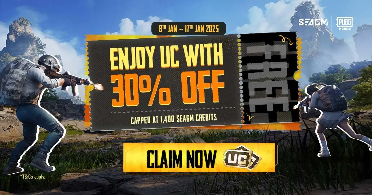 PUBG UC 30% OFF Coupon on SEAGM